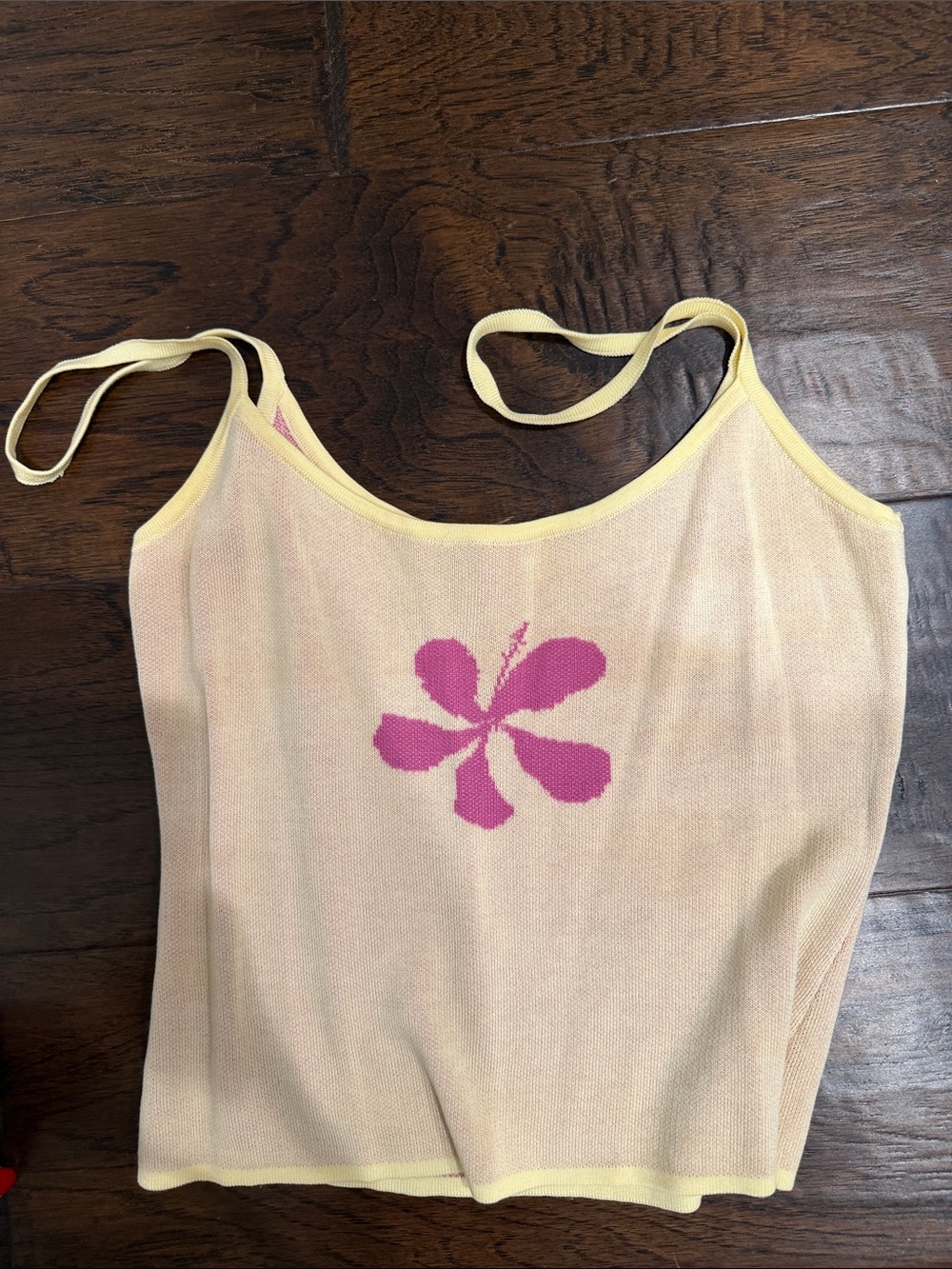 One mile Mali knit tank pale yellow